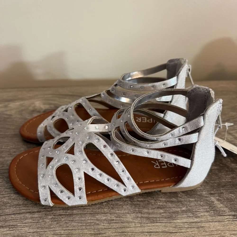 Piper Silver Sandals (New) Size 13 & Skechers in play condition Size 13.5